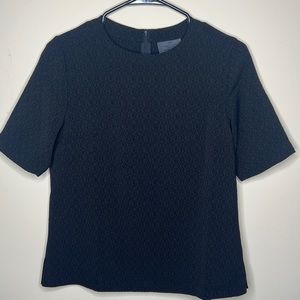 Chanel Employees Uniform Black Top Textured Pullover xs